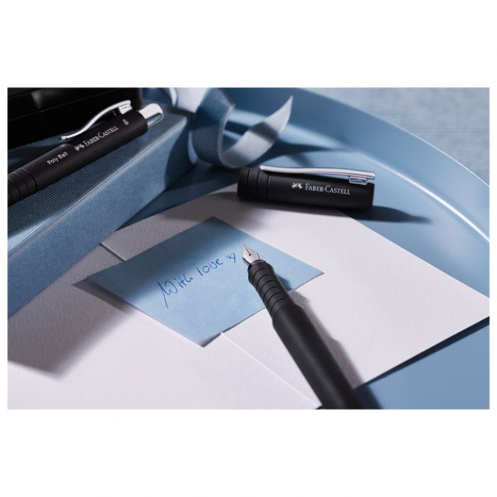 GARNITURA OLOVKA KEMIJSKA PLUS NALIVPERO POLY U MET.KUT. FABER CASTELL 241050 CRNA