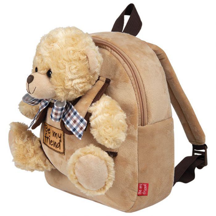 RUKSAK MINI S ODVOJIVIM PLIŠANCEM BELLY BEAR PERLETTI 13042