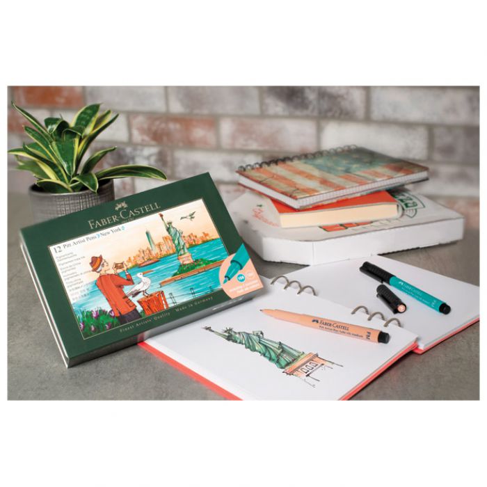 SET PITT ARTIST PEN PK12 NEW YORK FABER CASTELL 267135 SORTIRANO