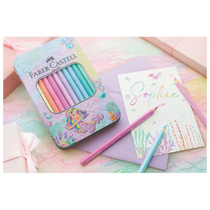 BOJE DRVENE 10 BOJA METALNA KUTIJA SPARKLE JUMBO FABER CASTELL 210910
