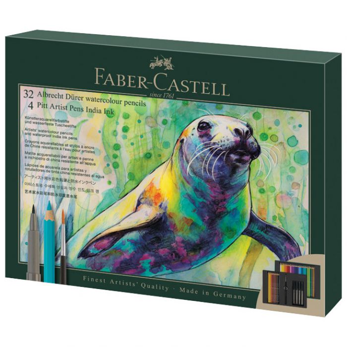 SET ALBRECHT DÜRER & PITT ARTIST PEN PK37 FABER CASTELL 217553 SORTIRANO