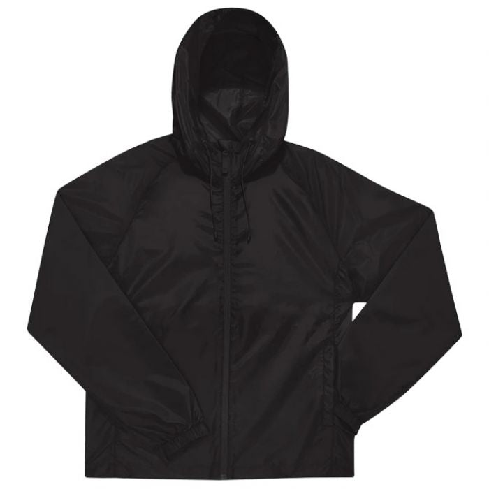 VJETROVKA S KAPULJAČOM ZIP UNISEX B&C # RESET LINED WINDBREAKER CRNA 3XL