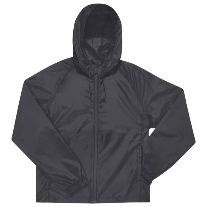 VJETROVKA S KAPULJAČOM ZIP UNISEX B&C # RESET LINED WINDBREAKER TAMNO SIVA M