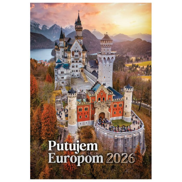 KALENDAR "PUTUJEM EUROPOM 2026" 13 LISTOVA, SPIRALA