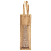 VREĆICE ZA VINO JUTA 10.5X35.5X10CM MAKITO 3480 S PROZORČIĆEM