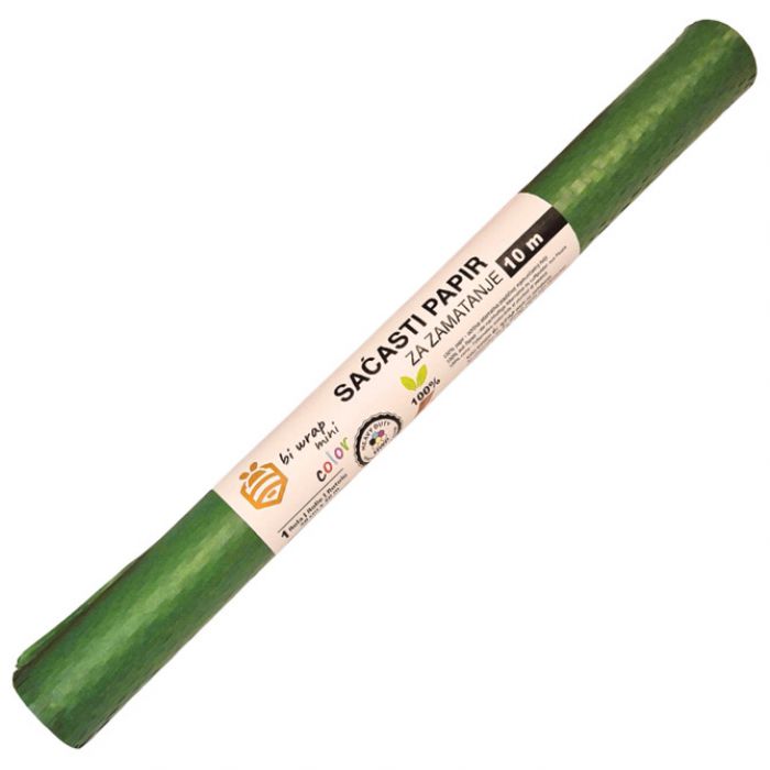 PAPIR OMOTNI SAĆASTI ROLA 80G 50CMX10M "BI WRAP MINI" TAMNOZELENI