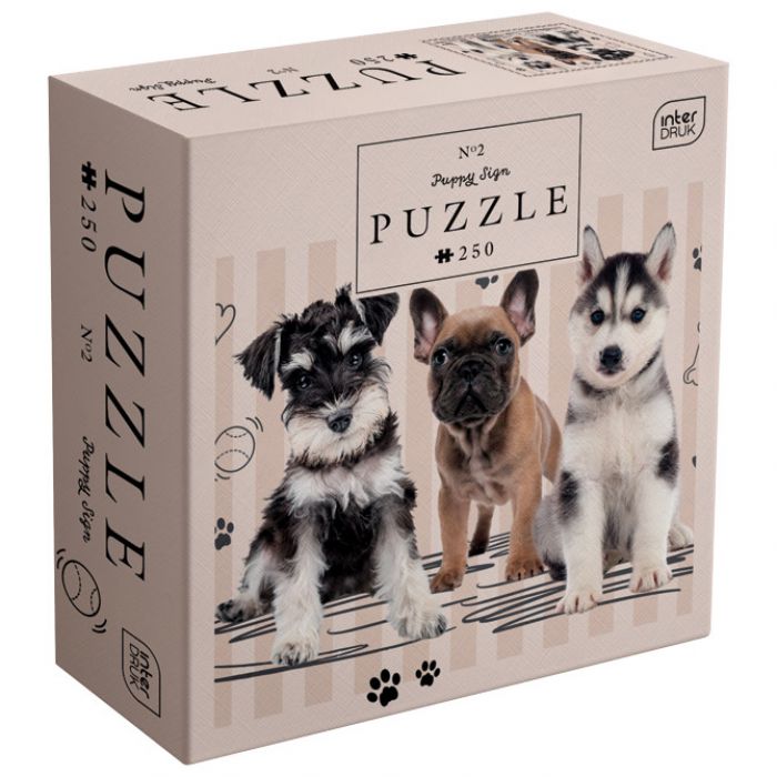 PUZZLE 250 KOM PUPPY SIGN DOGS INTERDRUK