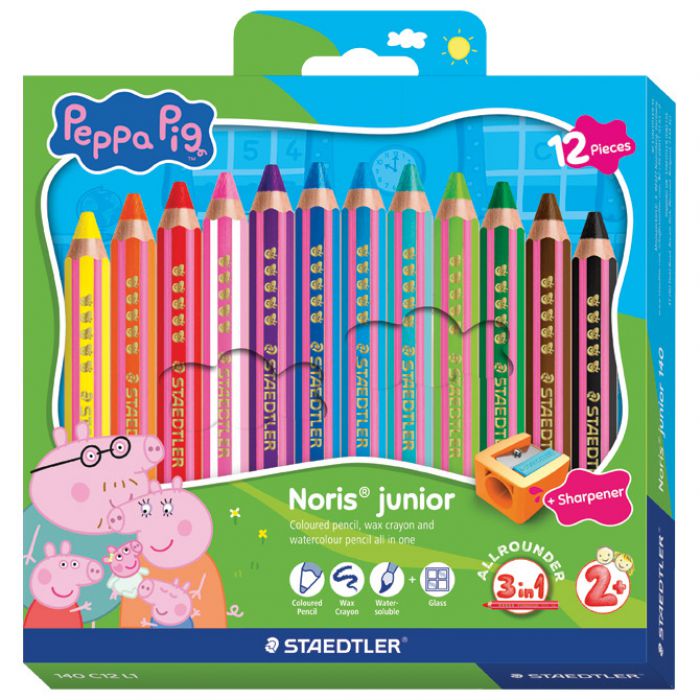 BOJE DRVENE  12BOJA JUMBO 3U1 NORIS JUNIOR PEPPA PIG STAEDTLER 140 C12 L1