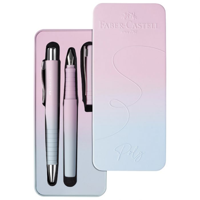 GARNITURA OLOVKA KEMIJSKA PLUS NALIVPERO POLY FLOW U MET.KUT. FABER CASTELL 241054 SVIJETLOPLAVA-SVIJETL