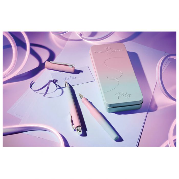 GARNITURA OLOVKA KEMIJSKA PLUS NALIVPERO POLY FLOW U MET.KUT. FABER CASTELL 241054 SVIJETLOPLAVA-SVIJETL