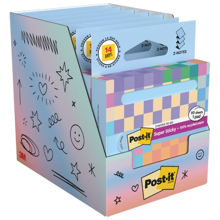 BLOK SAMOLJEPLJIV "Z" 76X76MM 90L POST-IT RECYCLED PASTEL BLUE 3M.R330-1RSSB PLAVI BLISTER