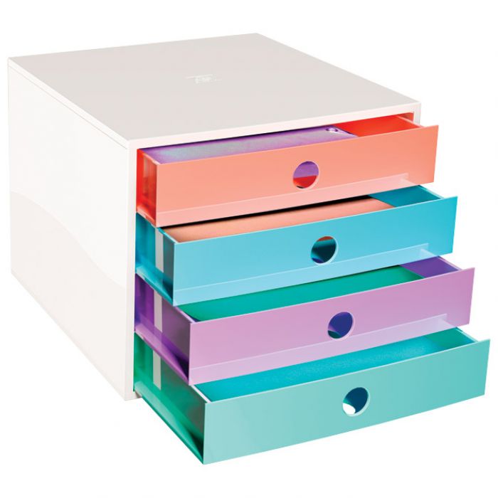 KUTIJA S 4 LADICE CANDY TIDY EXACOMPTA 227707D BIJELA-SORT
