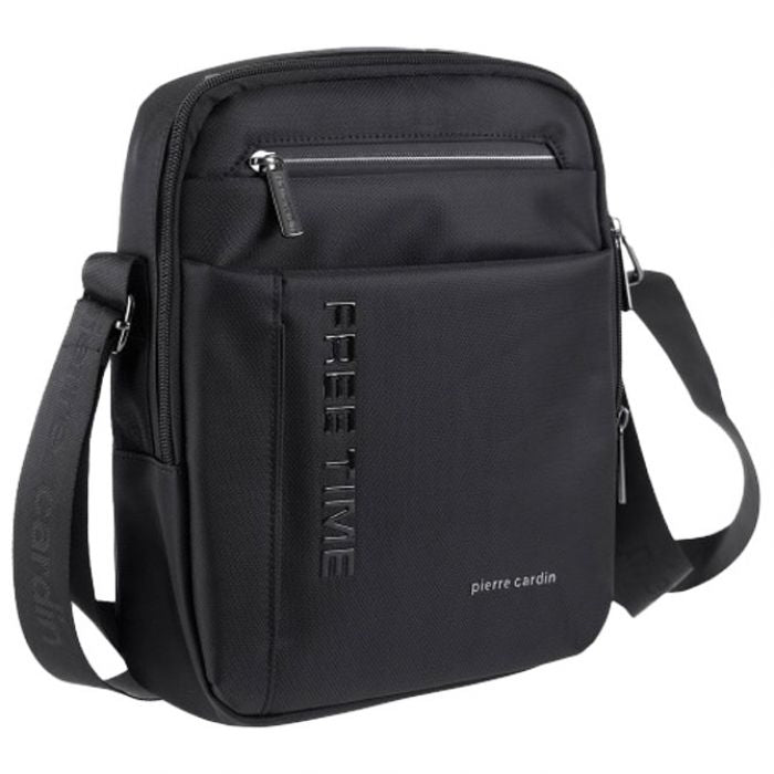 TORBA NA RAME UNISEX PIERRE CARDIN 8021 CRNA