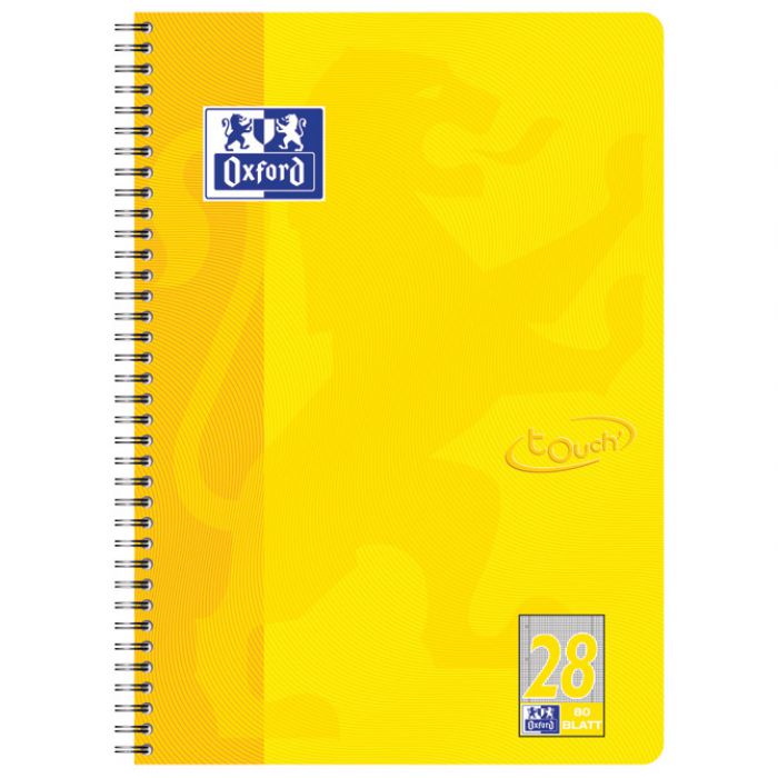 BLOK KOLEGIJ A4 PLUS  KARO 80L PERFORACIJA PLUS 4RUPE TOUCH OXFORD 400086495 ŽUTI