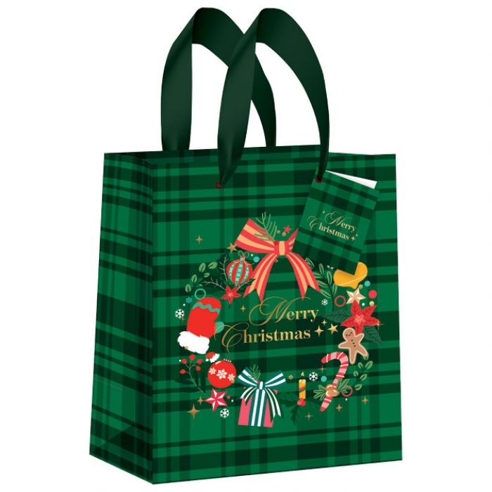 VREĆICE UKRASNE 18X23X10 CM NOVOGODIŠNJE CHRISTMAS INTERDRUK SORT