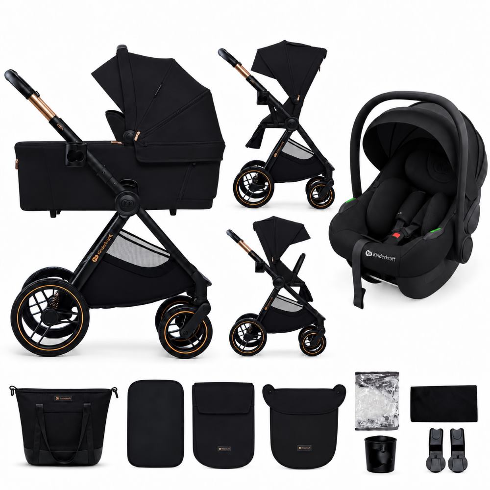 Kinderkraft dječja kolica Nea 2 3u1 - Midnight Black B