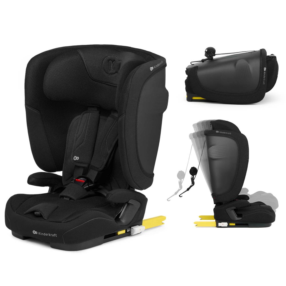 Kinderkraft autosjedalica FIX2GO i-Size 9-36 kg (76-150 cm), Black