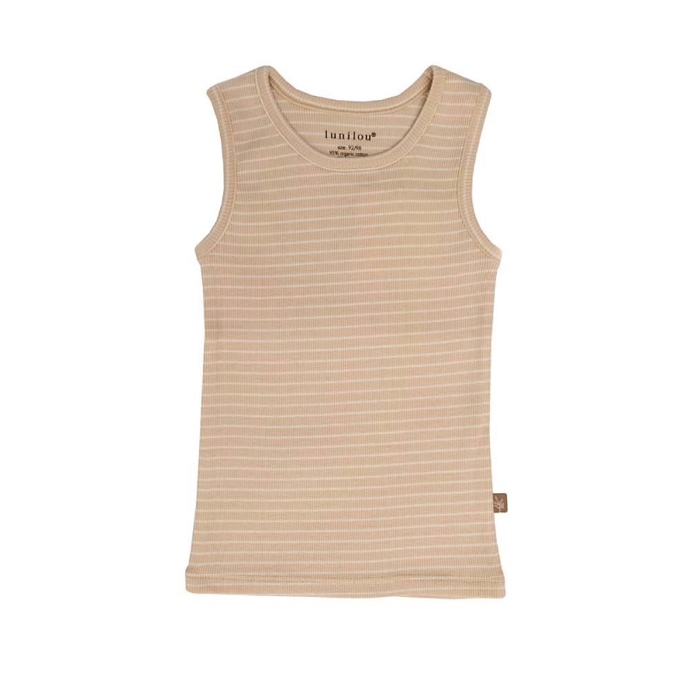 Lunilou - Majica bez rukava s prugama, Brazilian Sand/ Off White, vel. 104/110