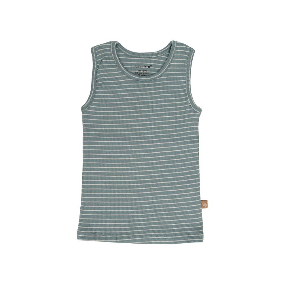Lunilou - Majica bez rukava s prugama, Silver Blue/ Iced Latte, vel. 104/110