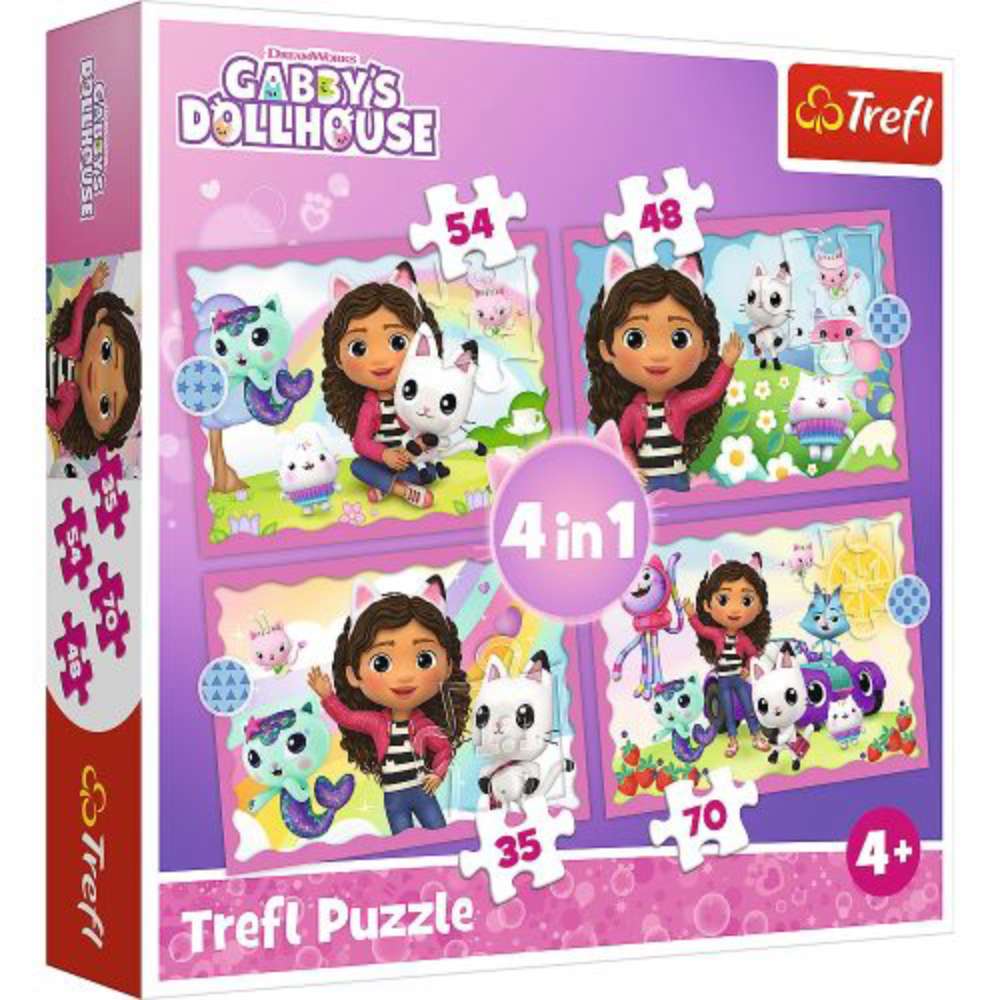 TREFL Baby puzzle Gabby's Dollhouse 4u1 34620