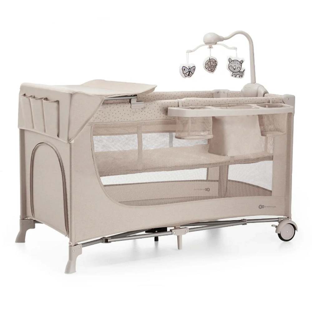 Kinderkraft Putni krevetić s dodacima 3u1 Joy 2 - Beige