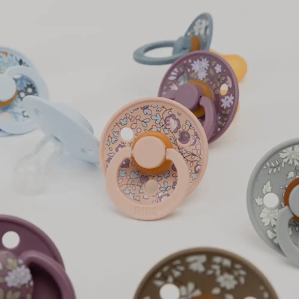 BIBS x Liberty Colour dude Capel (okrugle) - Dusty Blue mix (0+)