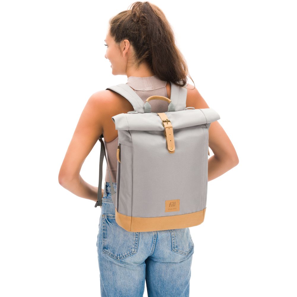 Fillikid torba/ruksak za mamu Rolltop Berlin, stone grey