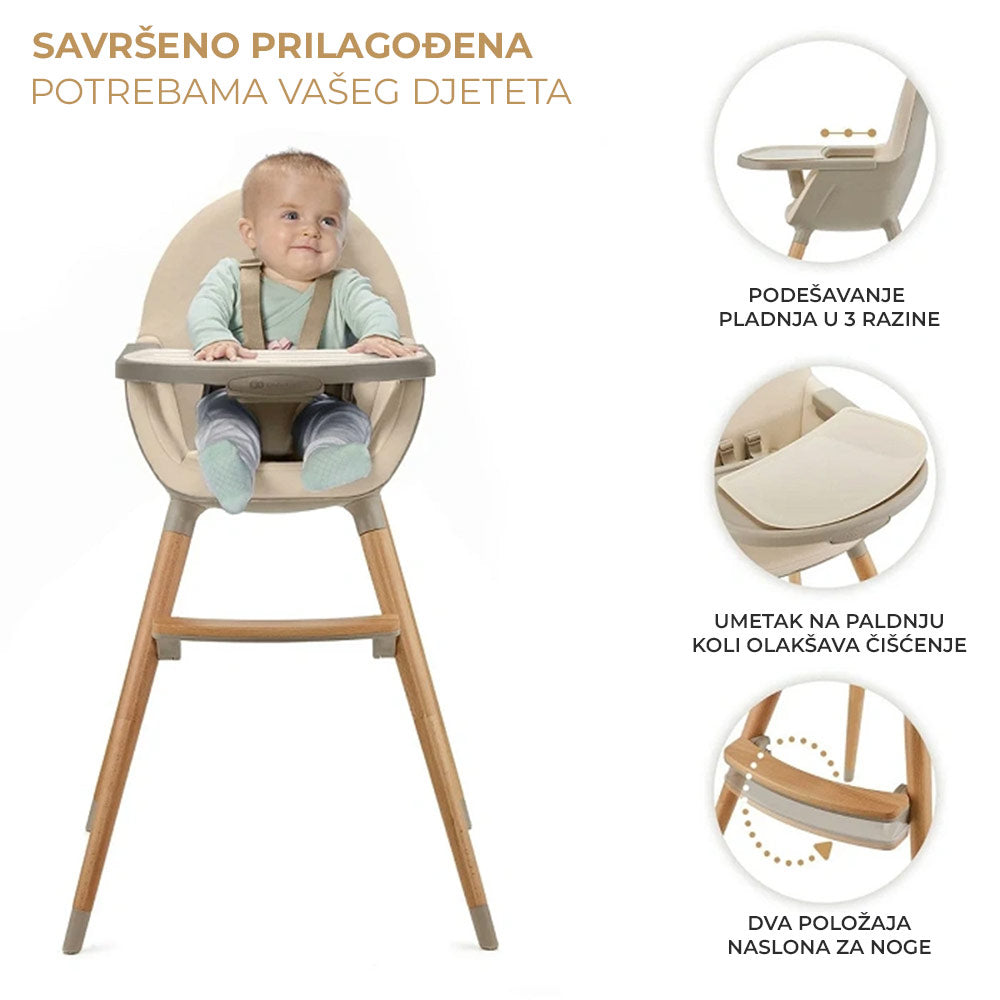 Kinderkraft Hranilica Fini 2 2u1 - Beige