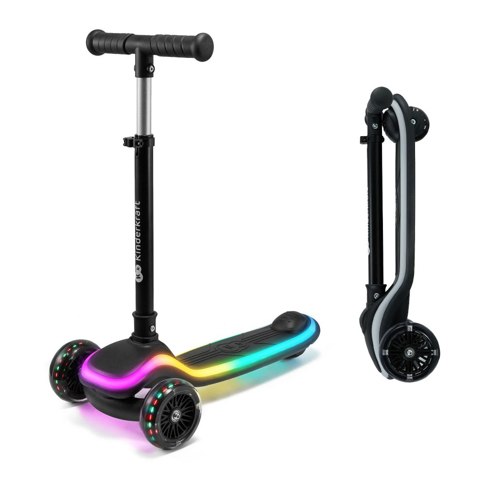 Kinderkraft romobil RAKET LED, Black