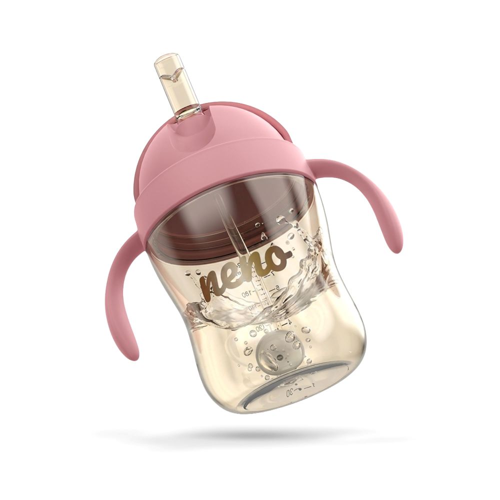 NENO BEBESITO bočica sa slamkom 240 ml - Roza