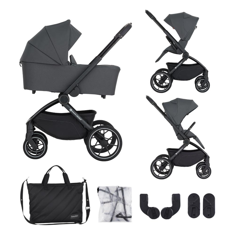 PETITE&MARS Scout kolica 2u1 - Anthracite Moon