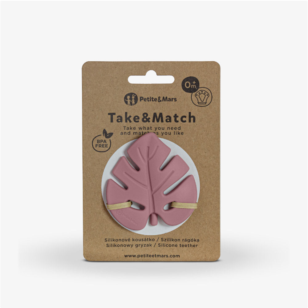PETITE&MARS Silikonska grickalica za zube 0 m+ Take&Match - Dusty Rose