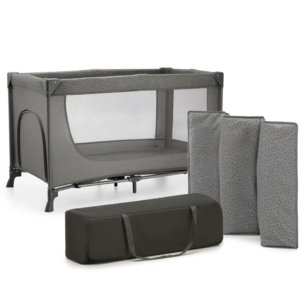Kinderkraft Putni krevetić 2u1 Joy 2, Dark Grey