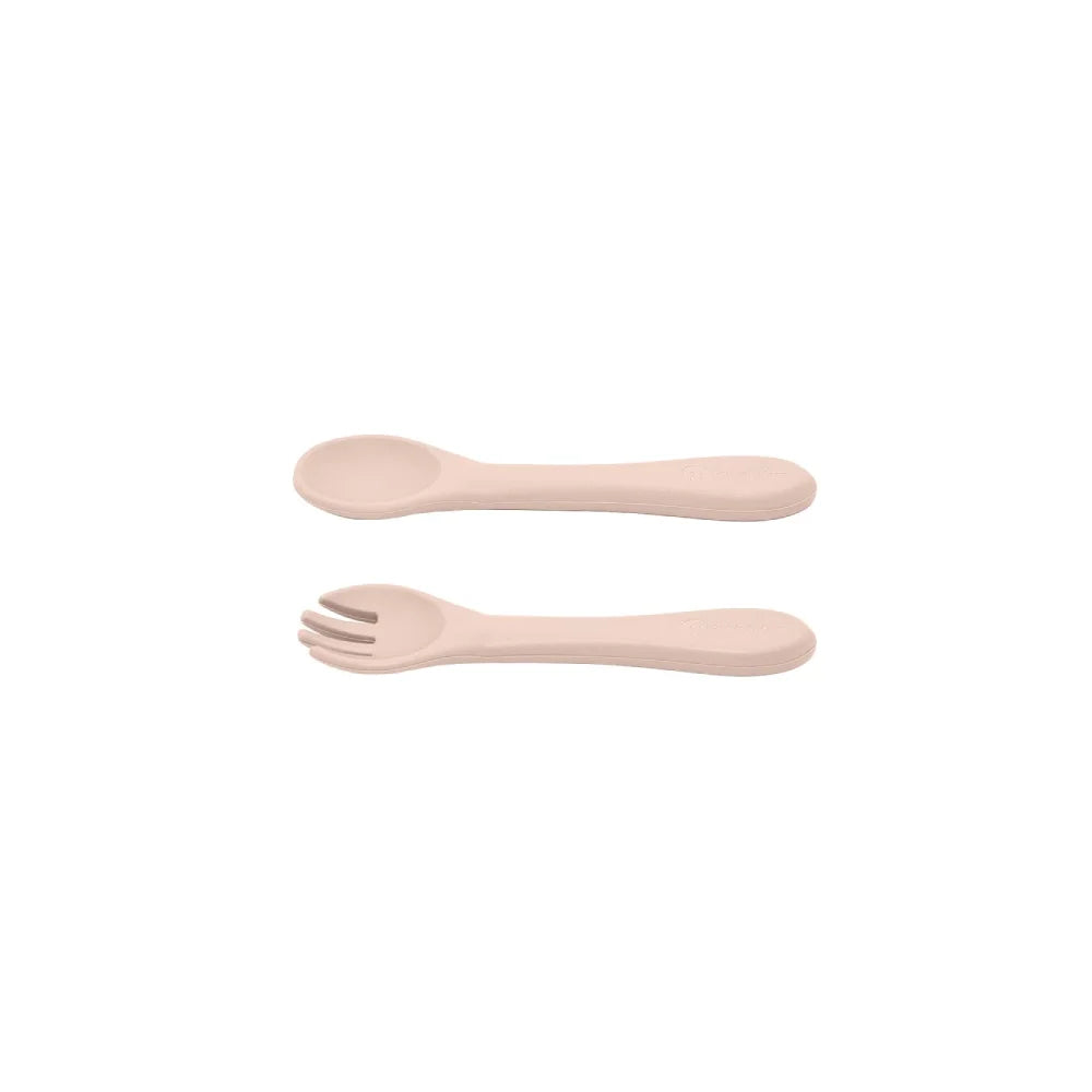 PETITE&MARS Silikonska žlica i vilica 6 m+ Take&Match - Desert Sand