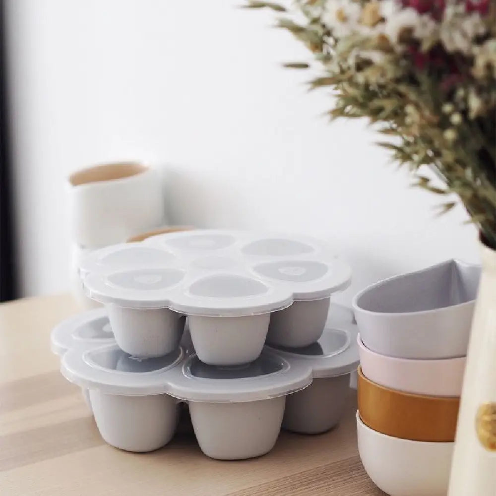Beaba set od 6 silikonskih posuda za zamrzavanje od 90 ml, Grey