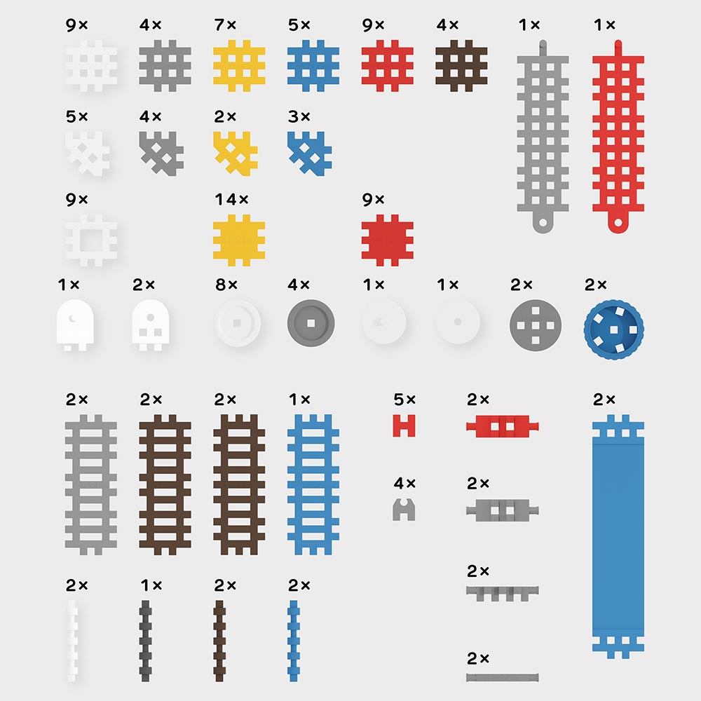 Marioinex Mini Waffle konstruktor 140 kom - Plava