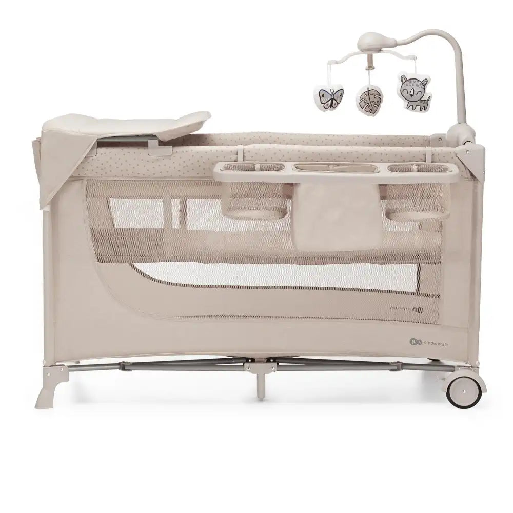 Kinderkraft Putni krevetić s dodacima 3u1 Joy 2 - Beige