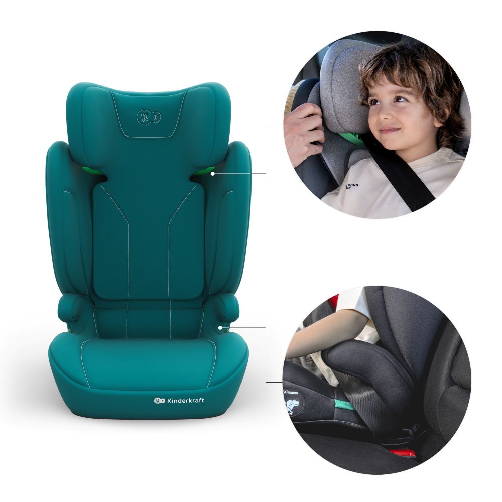 Kinderkraft autosjedalica I-Spark 2 Plus i-Size 15-36 kg (100-150 cm) bez Isofix-a - Green