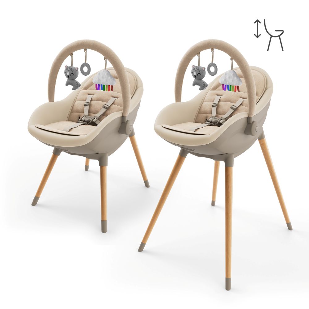 Kinderkraft Hranilica Fini UP 3u1 - Beige