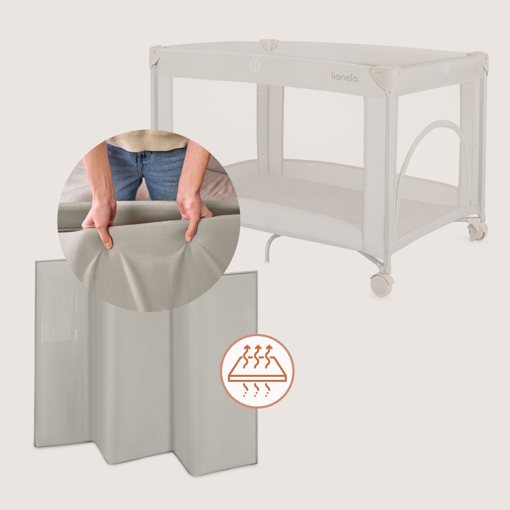 Lionelo putni krevetić 2u1 Amelie, Beige Sand