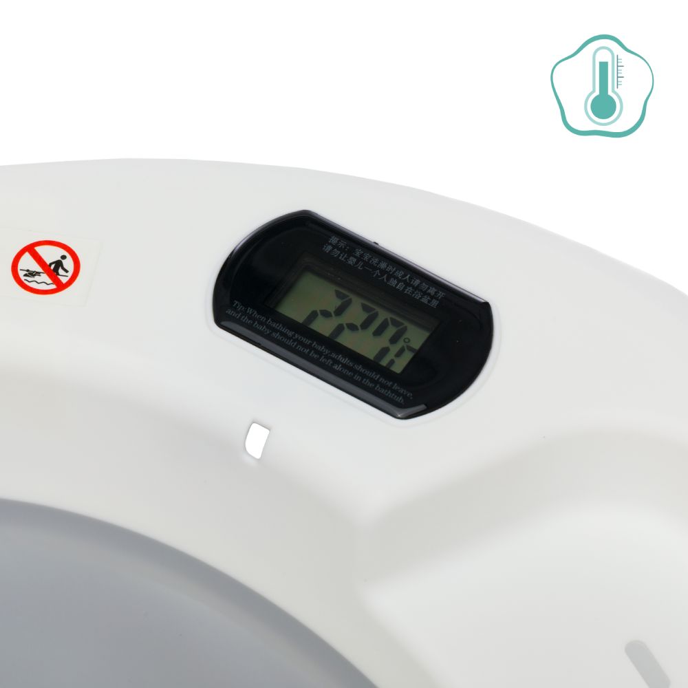 Fillikid sklopiva kadica Beluga s termometrom, white-grey