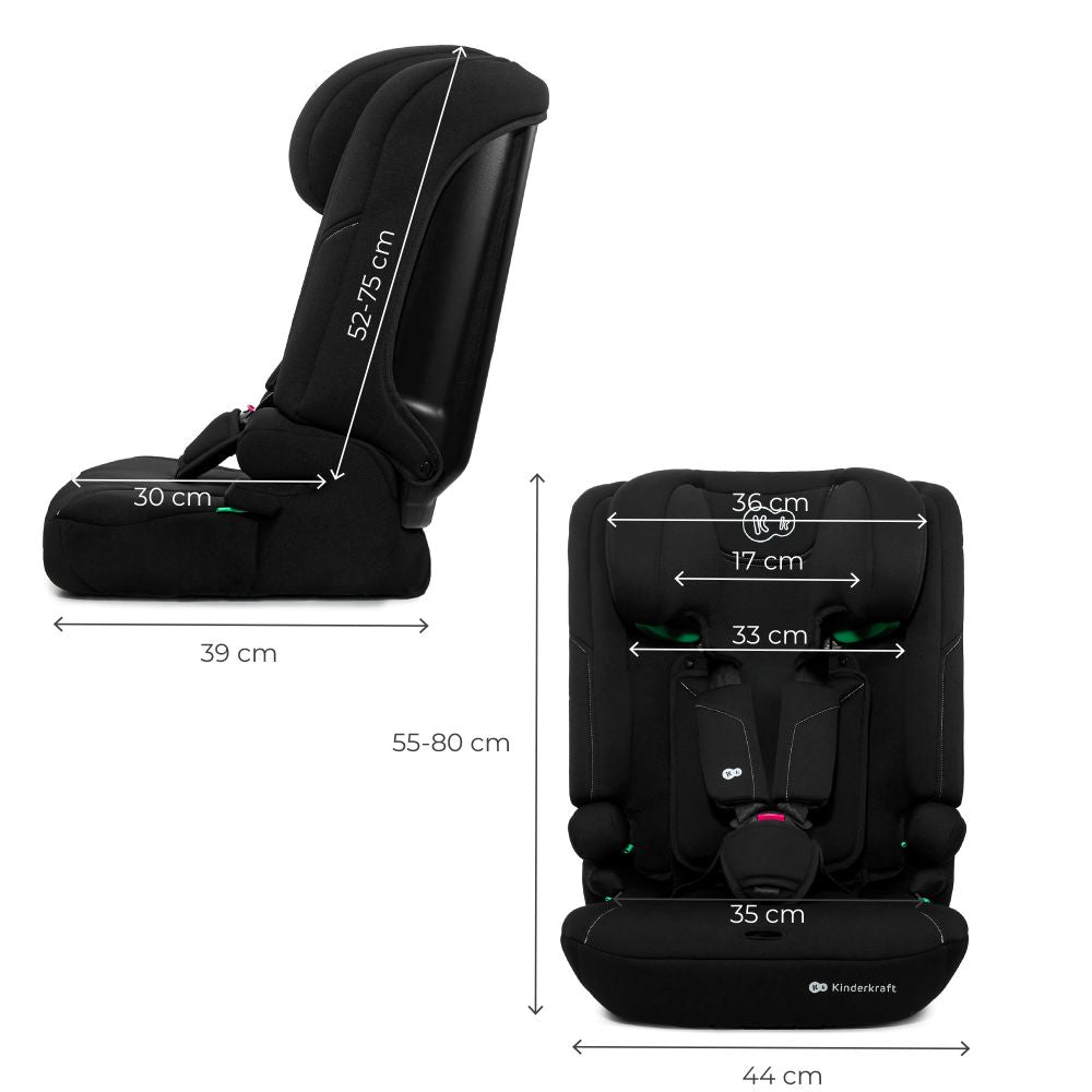 Kinderkraft autosjedalica I-COMFY i-Size 9-36 kg (76-150 cm), Black