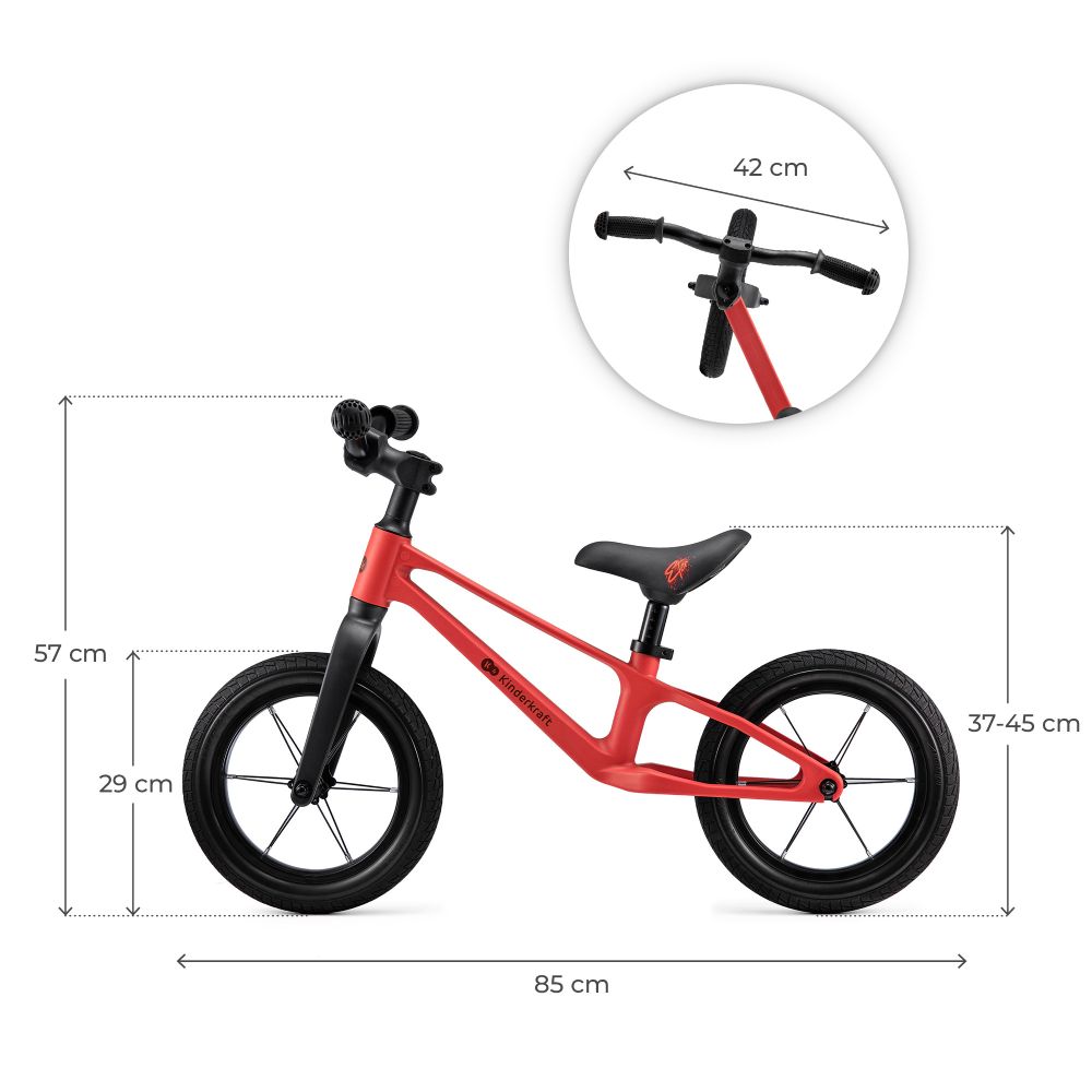 Kinderkraft balans bicikl ETER, Red