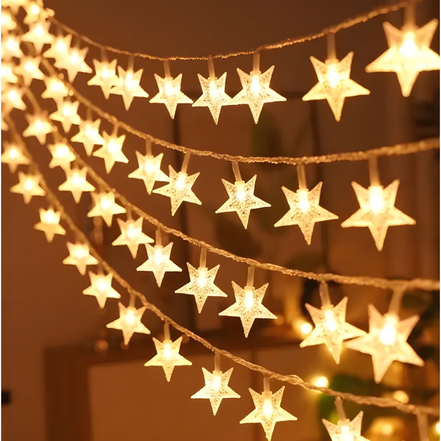 LED Girlanda 10 m (80 LED žarulja) USB – Zvijezde - Bijela KP36354