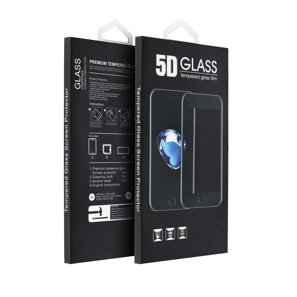 5D kaljeno staklo s punim ljepilom - za Honor 400 Smart 5G / 400 Smart 4G / X7d 4G crno