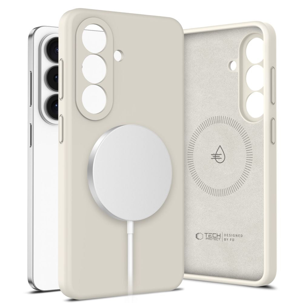 Tech-Protect silikonska MagSafe maskica za Samsung Galaxy S26+Plus – Cosmic Latte