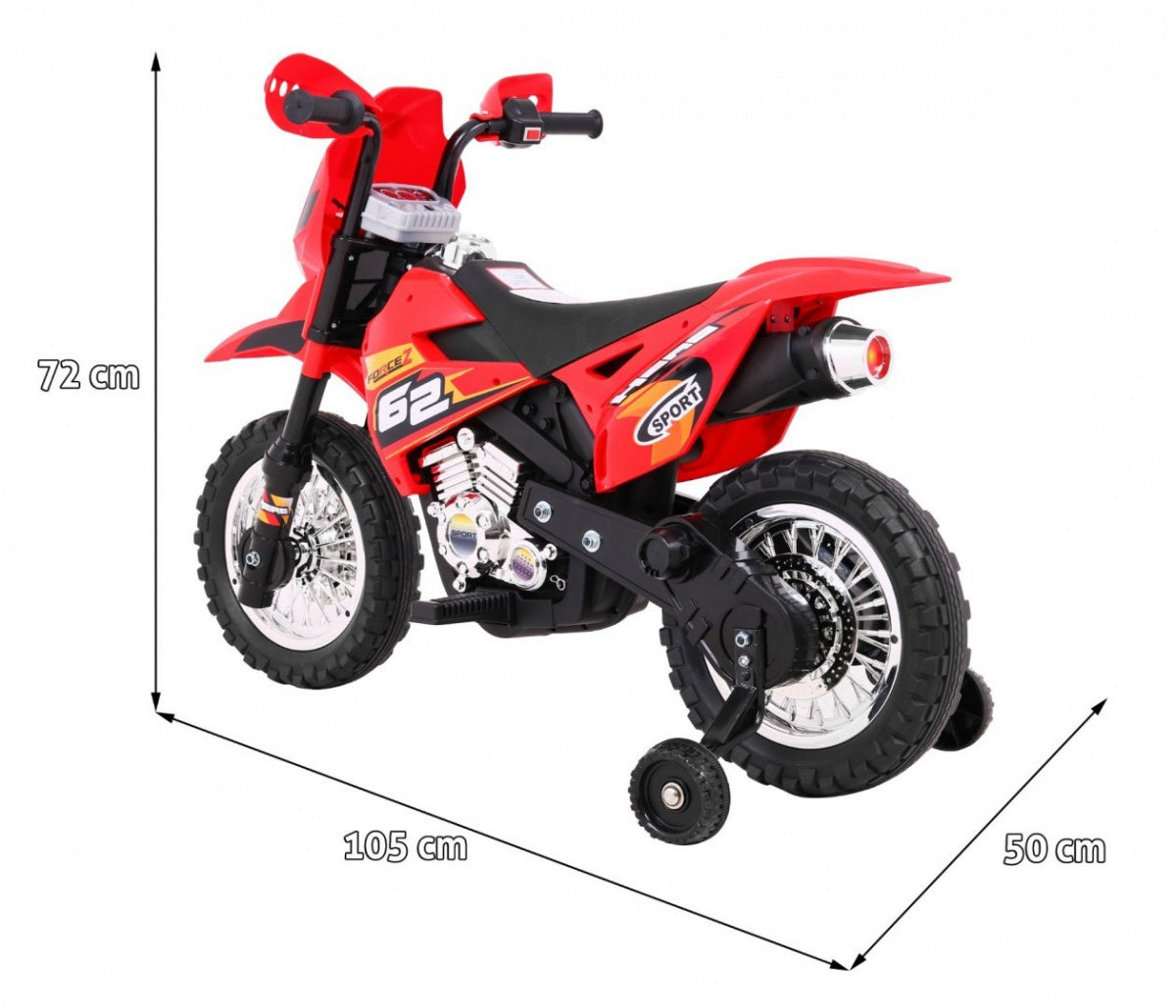 Motor na akumulator Bike Cross G - crveni