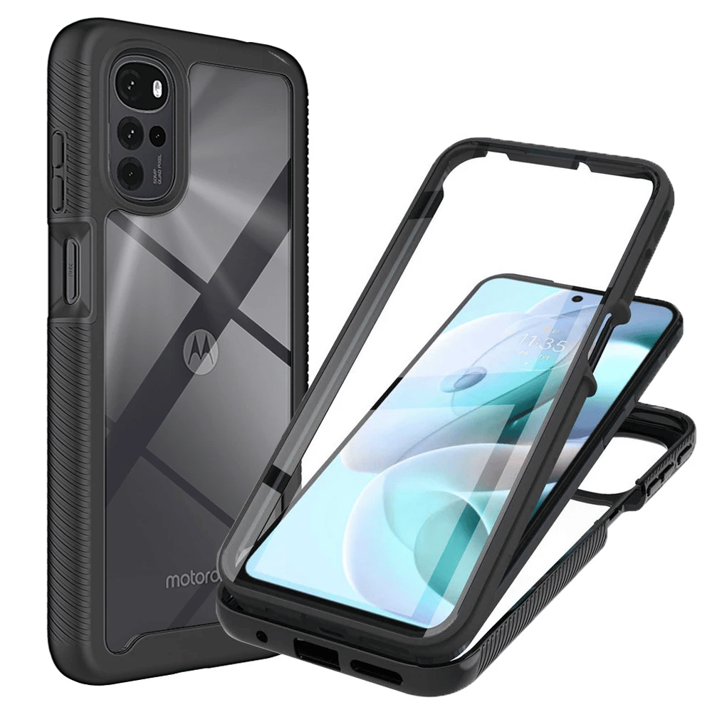 Techsuit - Defense360 Pro + Screen Protector - Motorola Moto G22 - crna