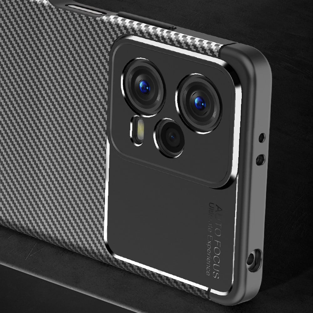 Techsuit – CarbonFiber maska za Xiaomi Redmi Note 12 5G / Poco X5 – crna