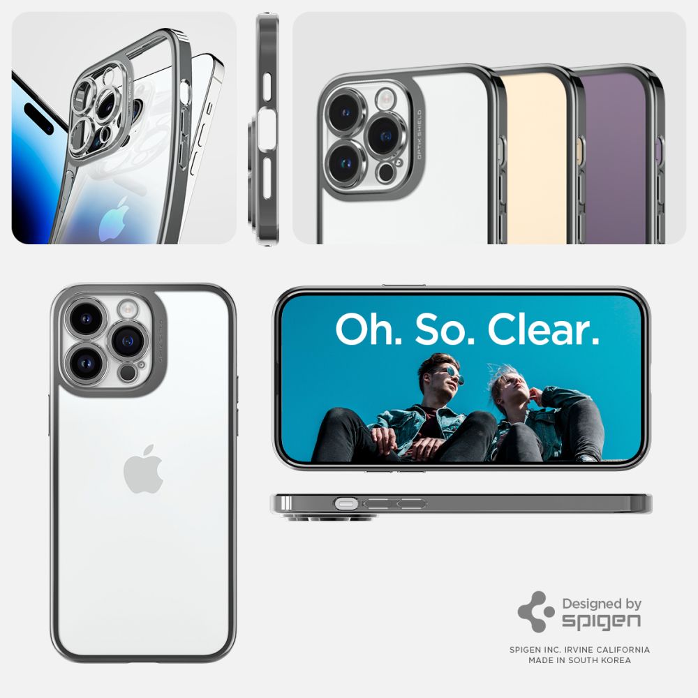 SPIGEN OPTIK CRYSTAL ZA IPHONE 14 PRO MAX CHROME GREY